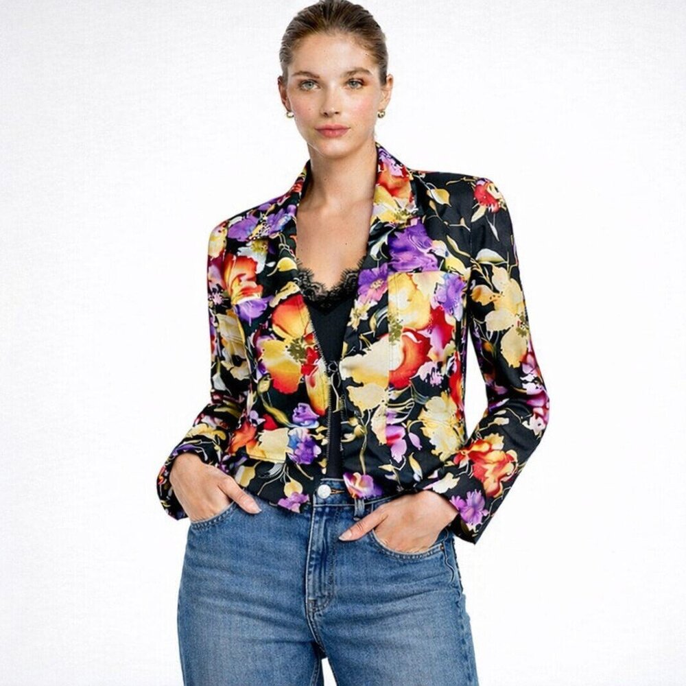 Patrick Christopher Colorful Structured Art‎ to Wear Statement Jacket Blazer PM